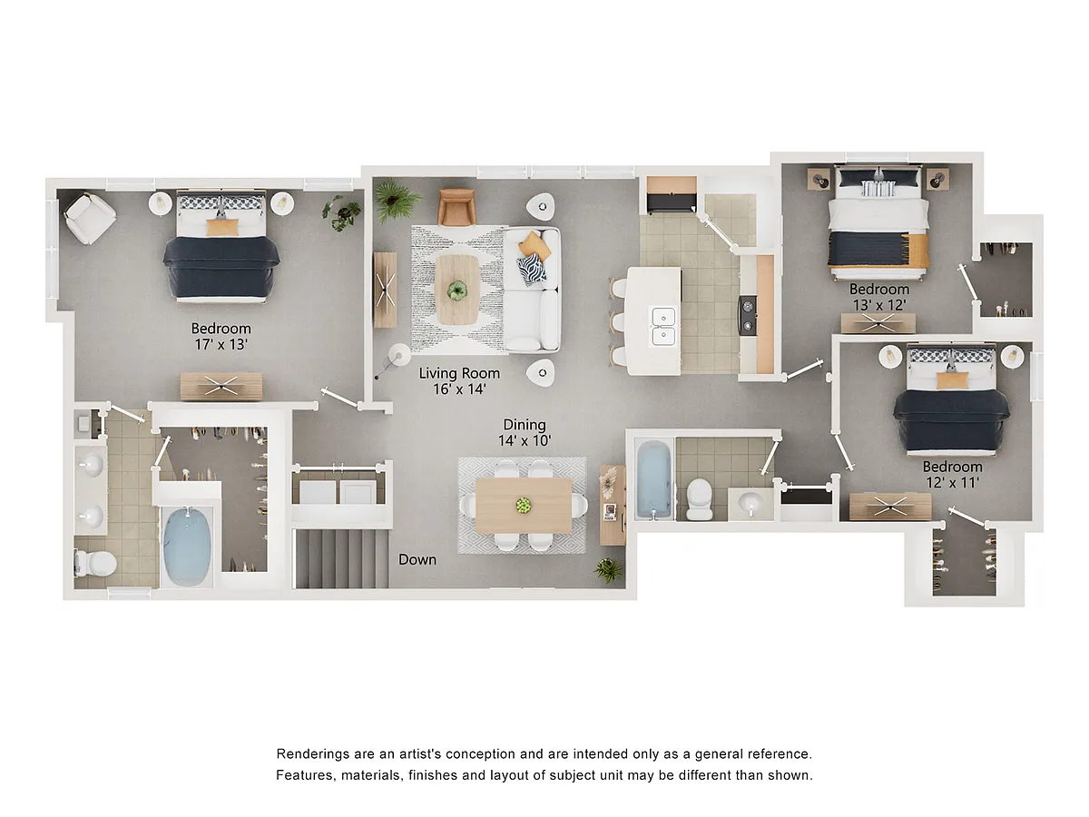 Floor plan The Park Place w/ Attached Garage