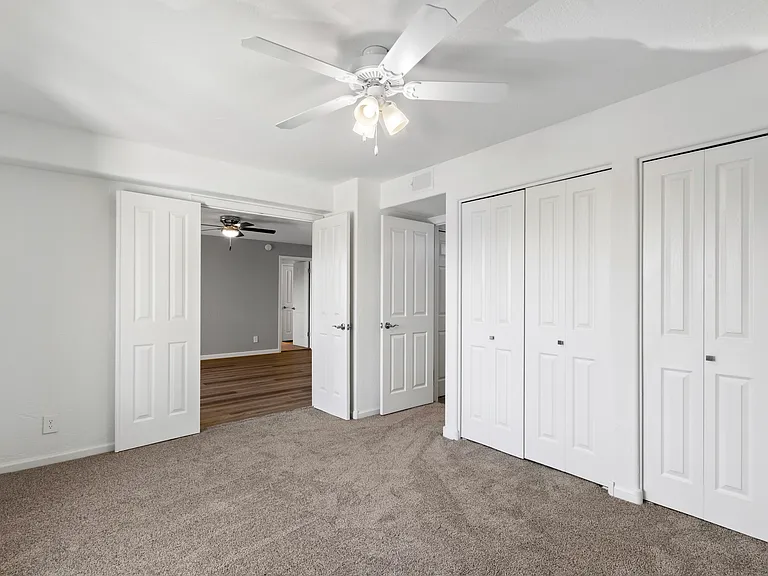 Guest Bedroom with access to the Living room and Guest Bathroom.