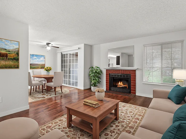 Experience comfort and style in this beautifully furnished living room, perfect for relaxation and dining. Experience comfort and style in this beautifully furnished living room, perfect for relaxation and dining.