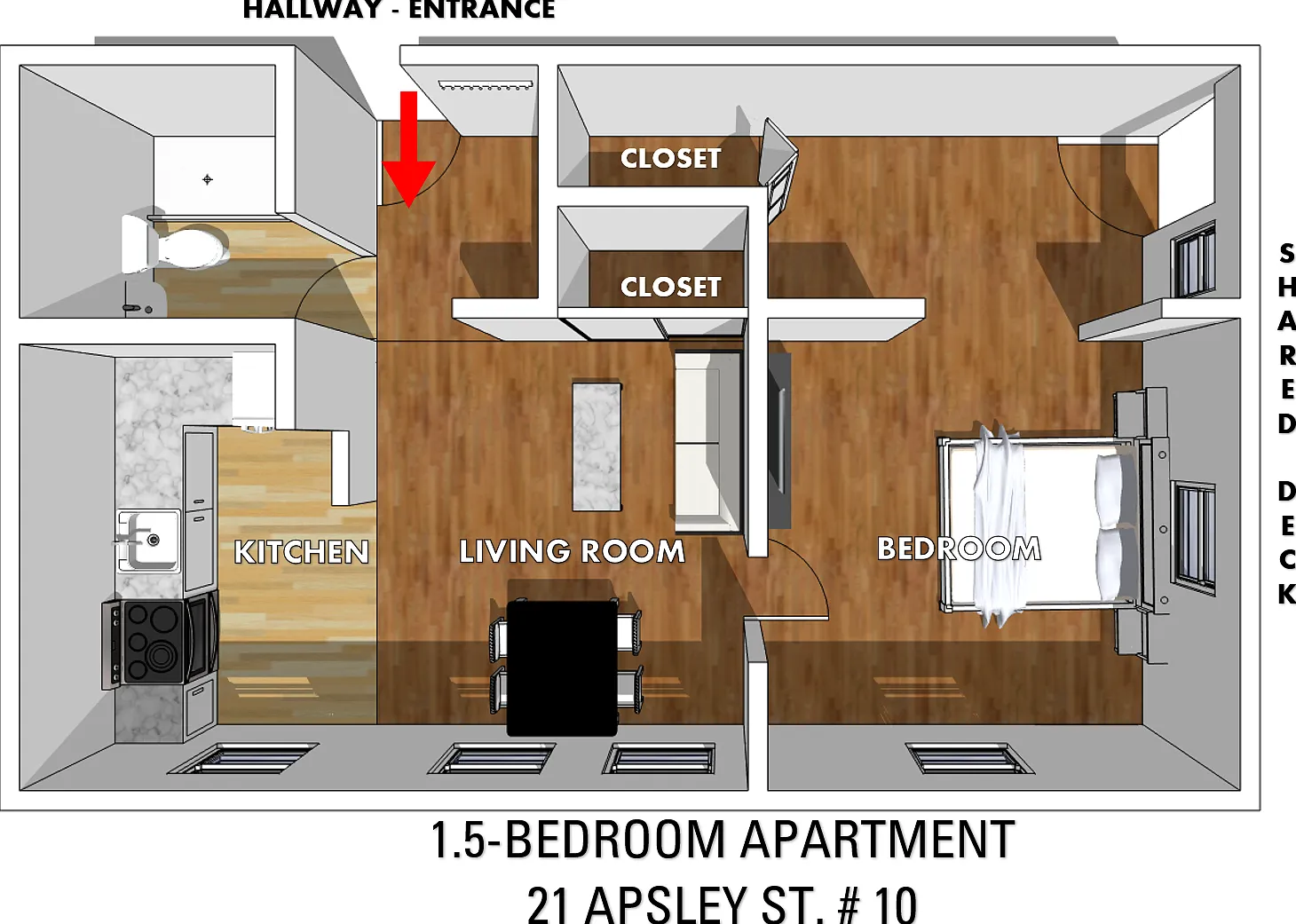 1 bed, 900 sqft, $1,725 — Photo 1