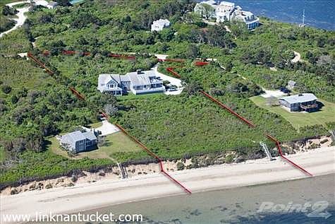 Own 200 Feet of Beach, Private stairs, please note vegetated bank.  Plenty of room for a pool and/or tennis courts.