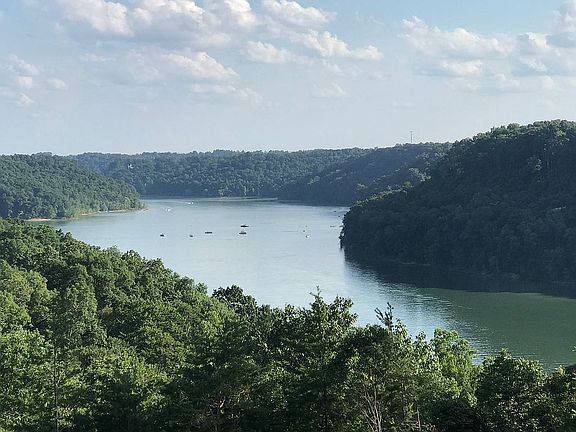 Lake view at end of street.