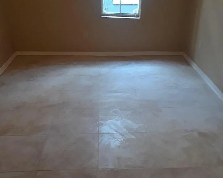 Tile is featured throughout the home.