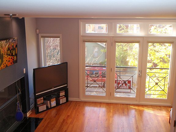 Living Room Fireplace and Windows