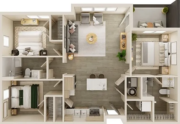 3 Bedroom 3 Bedroom