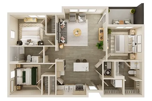 Floor plan 3BR Montgomery