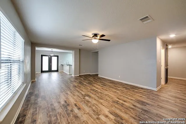 View from Front Door to Back Door (Living room and dining room)