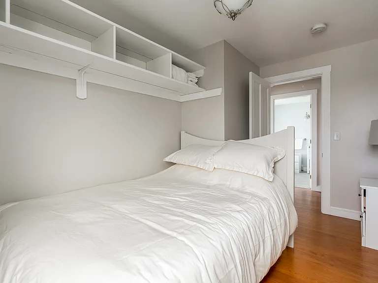 The third floor bedroom with a full bed. Ocean views.