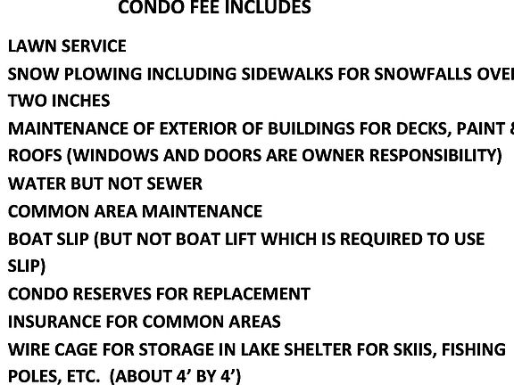 Condo Fee