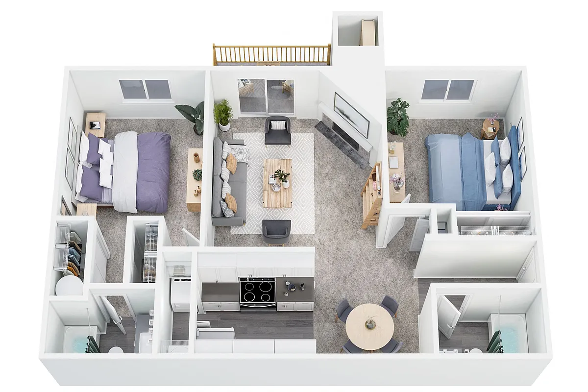 Floor plan The Peony - 2x2