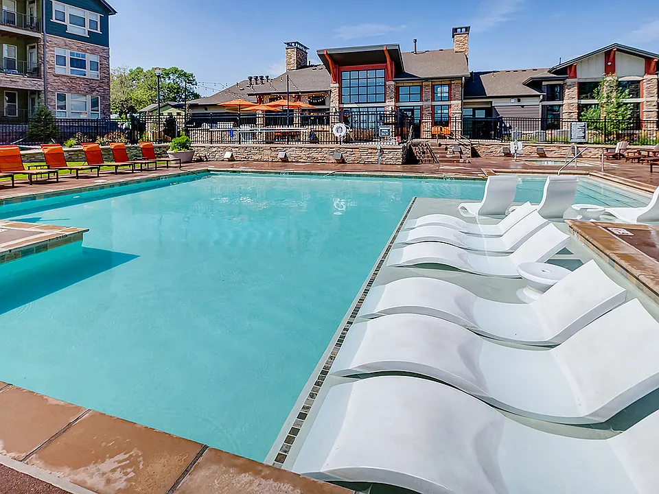 The year-round pool is a beautiful retreat