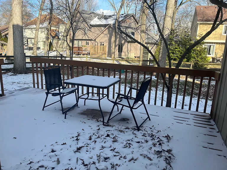 Patio and part of the backyard