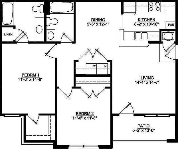 2 Bedroom 2 Bath 2 Bedroom 2 Bath