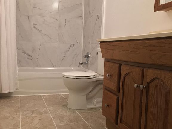 Completely new bathroom floor to ceiling with custom tile wo