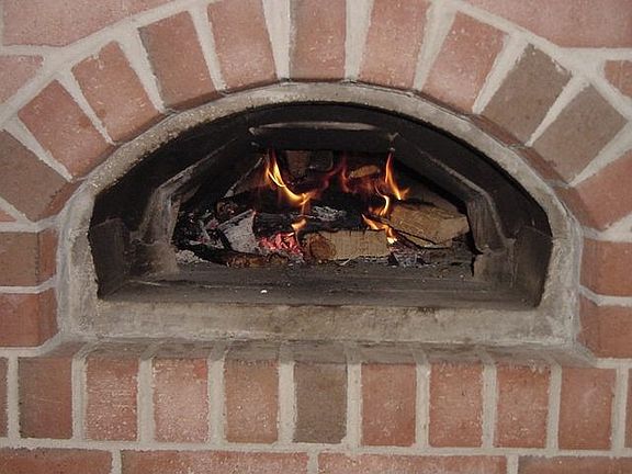 built in brick pizza oven