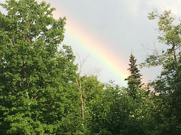 rainbow over front meadow