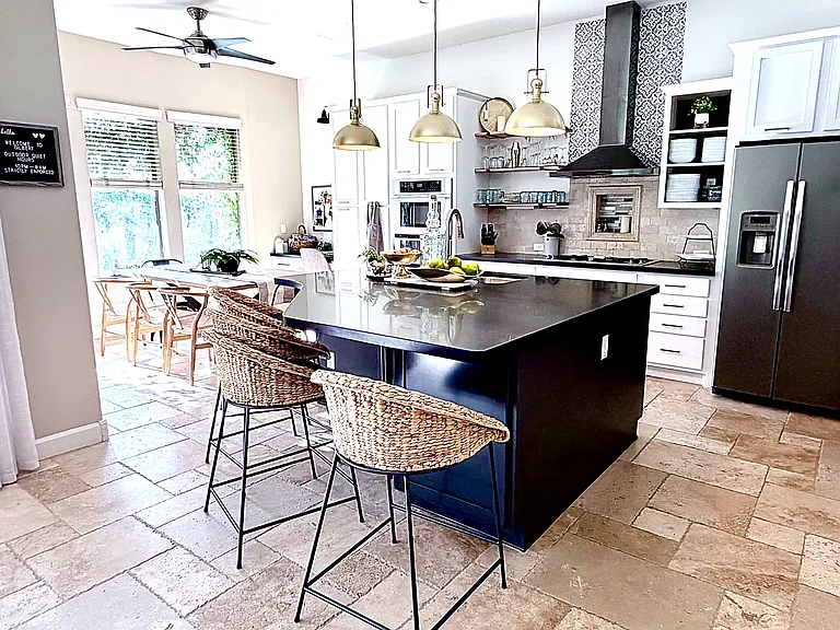 Gourmet kitchen with gas stove
