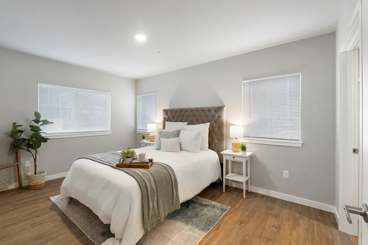 Large bedrooms and luxury vinyl floors in our 2-bedroom apartment homes - The Valley