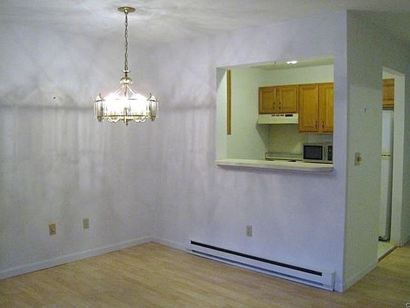 Dining area looking into kitchen