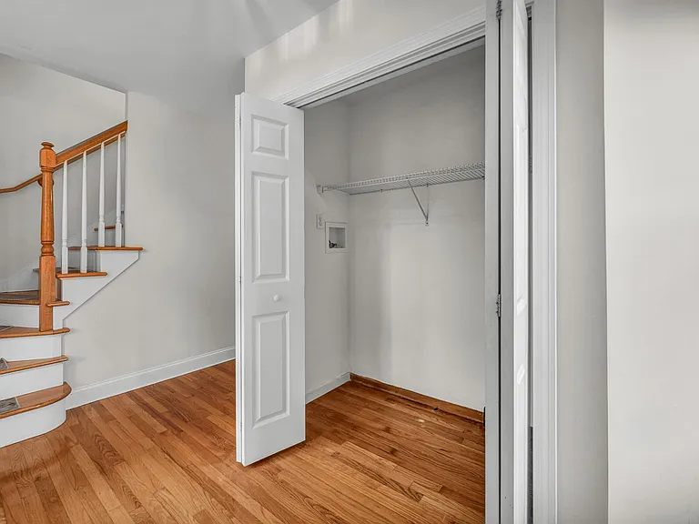 Stair winders to second floor and first floor laundry closet.