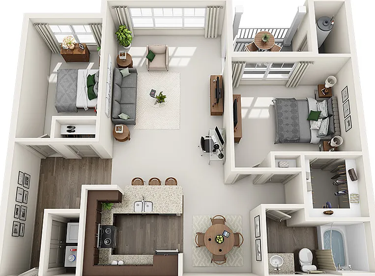 The Reserve at the Boulevard - E - 1 Beds - 1 Baths - 1044 Sq. ft.