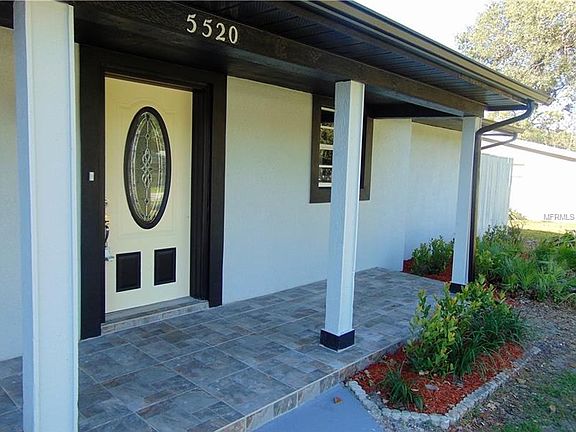 Front porch with new pavers