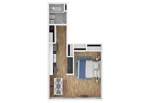 Floor plan Studio - Cottages