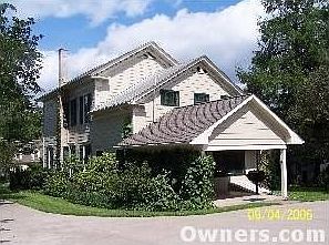 From garage, showing patio