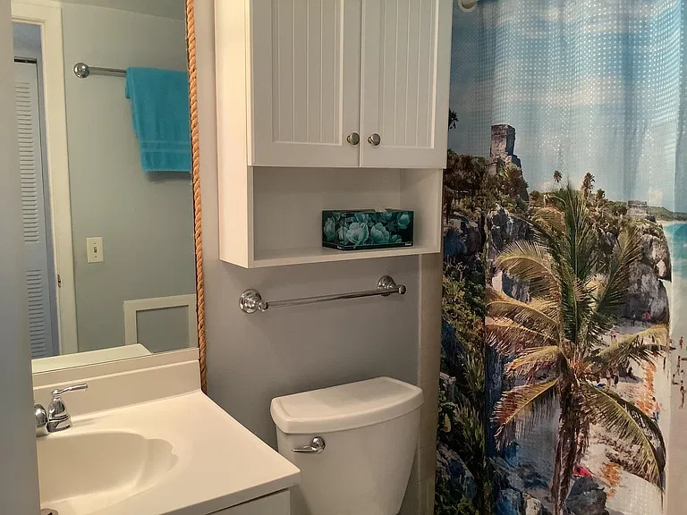 Second bathroom with shower and tub