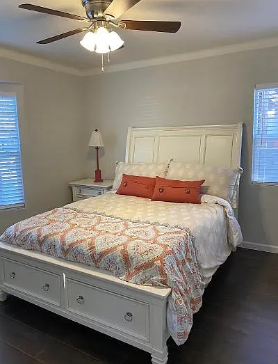 Large room. Queen bed shown in photo