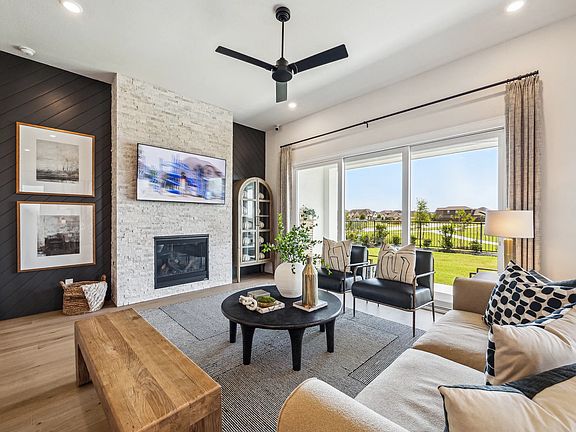 Plan 5042 great room - staged