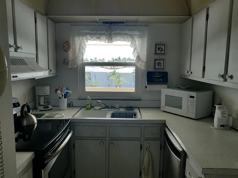 Kitchen with Stove and Microwave