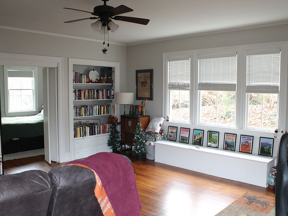 Living room with lots of west and north light and high ceilings