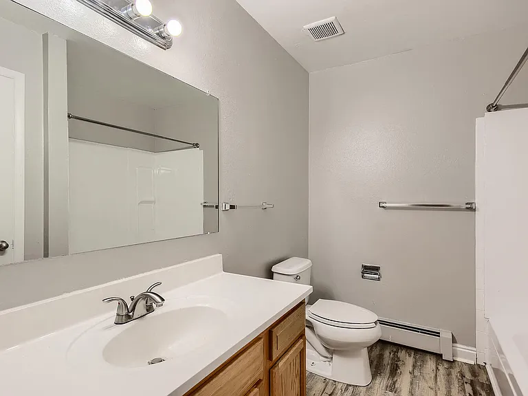 A standard bathroom at Alder Square Rental Townhomes