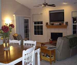 Great room, furniture can be sold if you like it! Sliding glass doors to patio