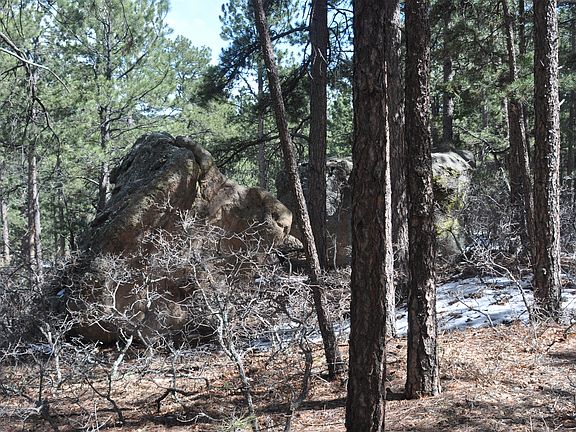 Massive rock outcroppings