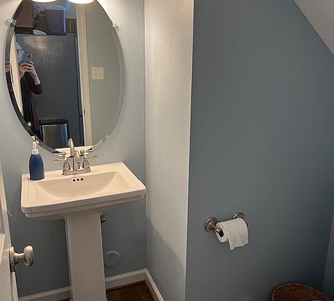 half bath off of kitchen