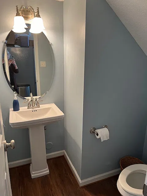 half bath off of kitchen