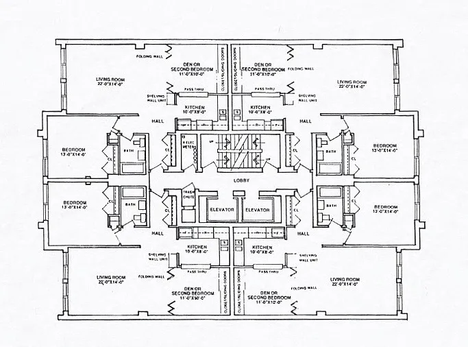 Floor plan 2 Bedroom - 1 Bathroom