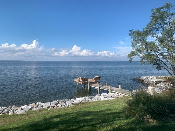 Waterfront with view of Baltimore at night
