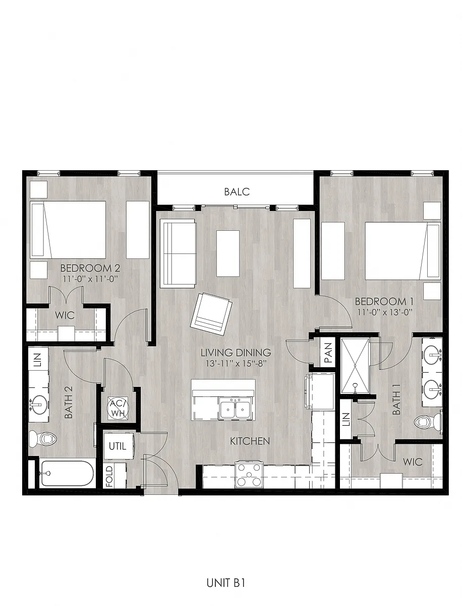 Floor plan B1