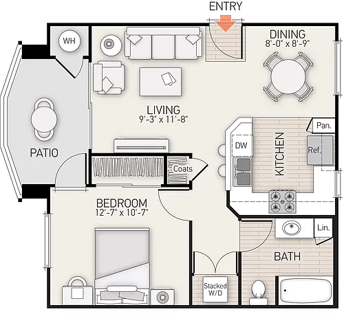 Floor plan Plan 1B