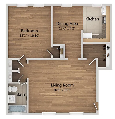 Floor plan One Bedroom