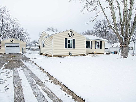 Sits on a large corner lot.