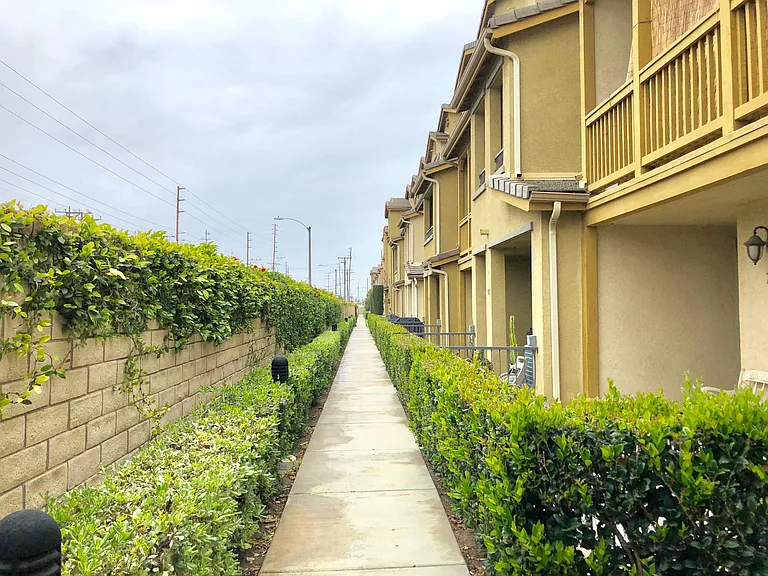 Paved walking path