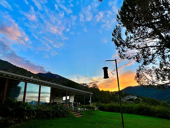 Sunrise and the back yard bird feeder