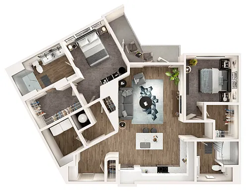 Floor plan Two-Bedroom Apartment (B5)