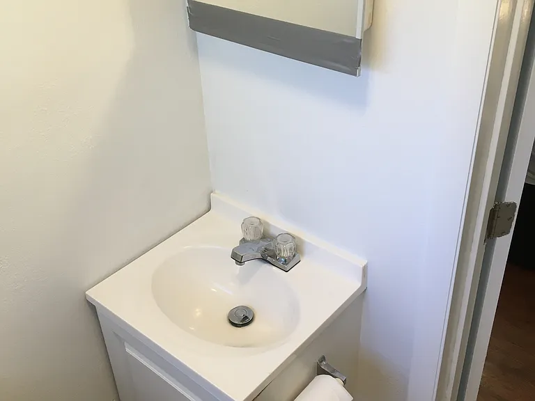 Full bath with walk in shower.