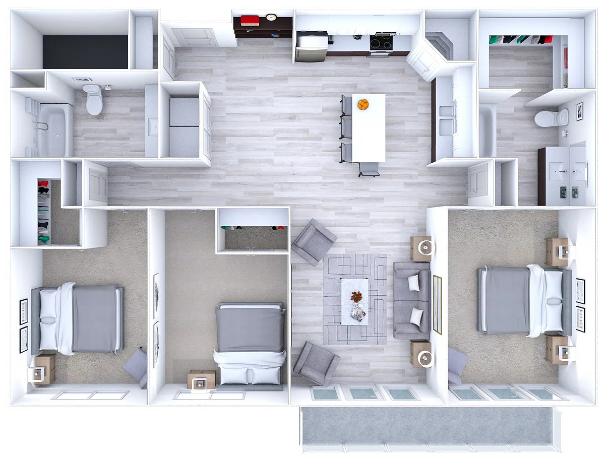 Floor plan The Shore - 3x2