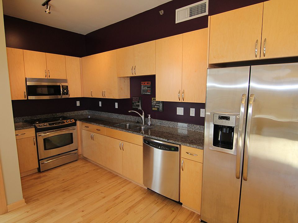 Stainless steel appliances and granite counter tops